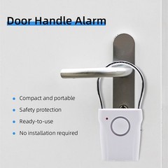 115dB Door Handle Alarm Portable Door Security Alarm Alarm Battery Operated