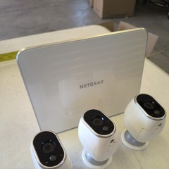 NETGEAR VMB3000 Arlo Camera Base station & VMC3030 (3) Cameras UNTESTED