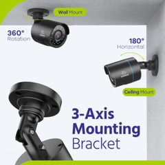 Sannce 1080P 4in1 Wired Home CCTV Security Camera Outdoor Waterproof Night Visio