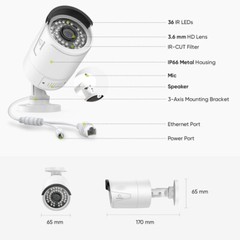 SANNCE 8CH 16CH 4K NVR 3MP PoE Security IP Camera System Two Way Audio AI Detect