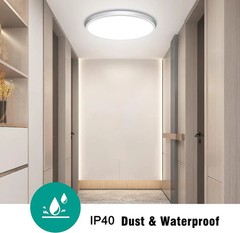 Motion Sensor Ceiling Light Wired – 12 Inch 12Inch, 12in Round