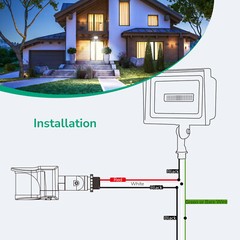 EDISHINE Motion Sensor, Automatic Dusk to Dawn, Motion PIR Sensor,240 Degree