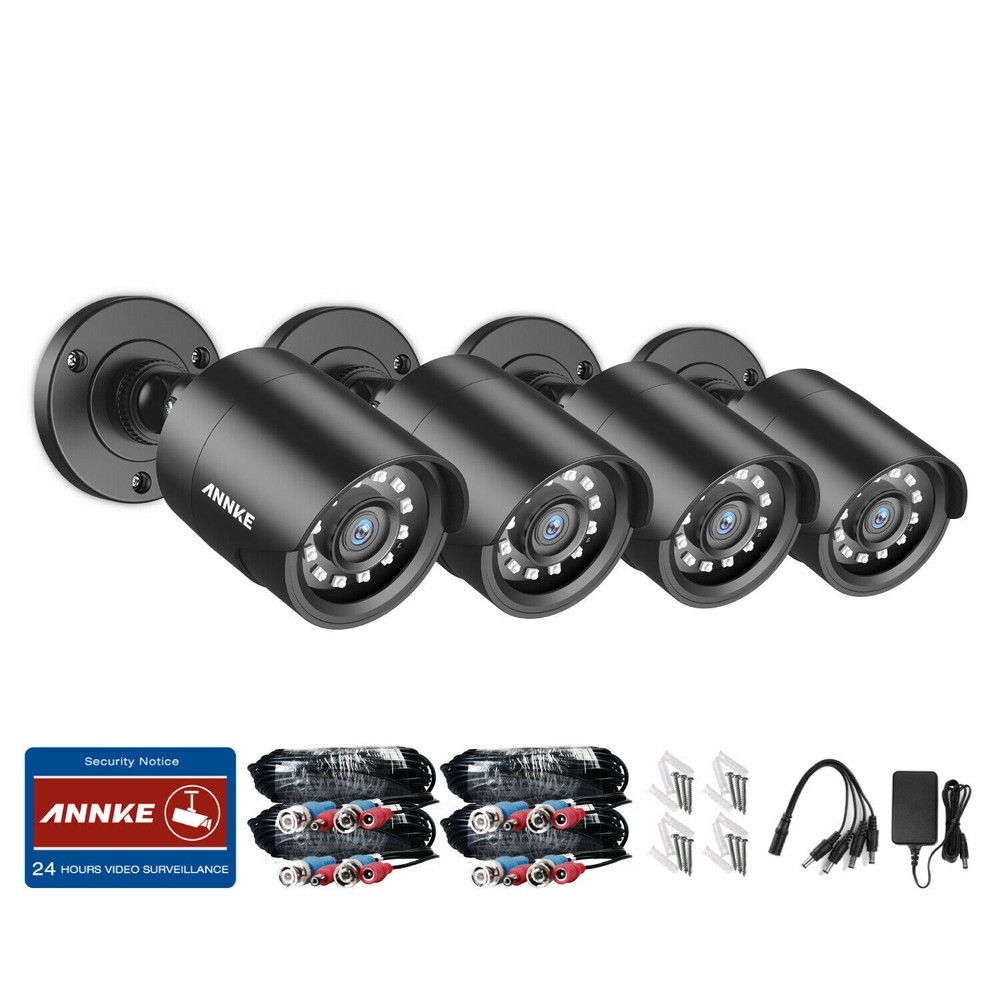 ANNKE 4PCS 1080P HD 100ft Night Vision Security 3000TVL Camera for CCTV System