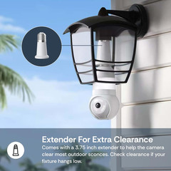 Luna Light Bulb Security Cameras Wireless Outdoor Indoor, 360° Pan Tilt, Color N