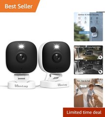 Smart Home Security Camera System – 2.5K with Night Vision & 2-Way Audio