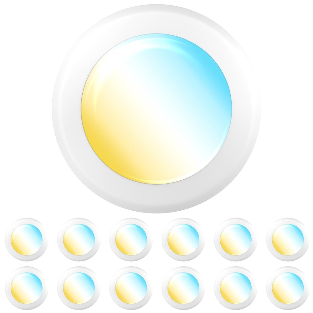 Sunco 12 6 Inch – 12 Pack, 5 CCT in One (3000K, 4000K, 5000K, 6000K, 6500K)