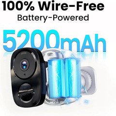 2025 Wireless 2K UHD Outdoor Security Camera with Free Cloud Storage & AI Alerts