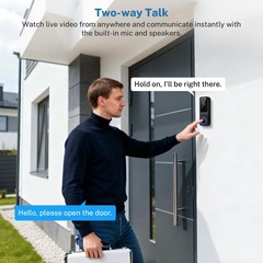 Wireless Video Doorbell Camera,1080P FHD, Motion Detection, Two-Way Audio, Ni…