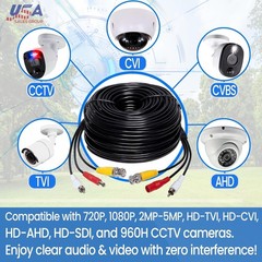 All-in-One 3-in-1 BNC Cable for CCTV & Surveillance