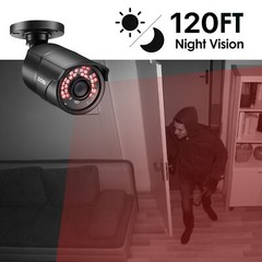 ZOSI 5MP Lite H.265+ 16CH 2MP Security Camera System Outdoor Motion Detection 2T