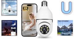 5G & 2.4G Dual-Band Light Bulb Camera – Motion Detection & Local Cloud Storage