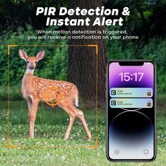 4G LTE 2.5K Cellular Security Camera Solar Smart Detection Mobile Remote View