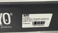BOYO VTX400D 2.4GHz AHD Wireless Transmitter and Receiver Camera Comp&Waterproof