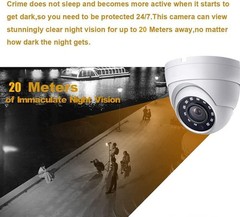 5MP Dome TVI AHD CCTV 4IN1 Security Camera 65ft Night Vision Metal Housing 2.8mm