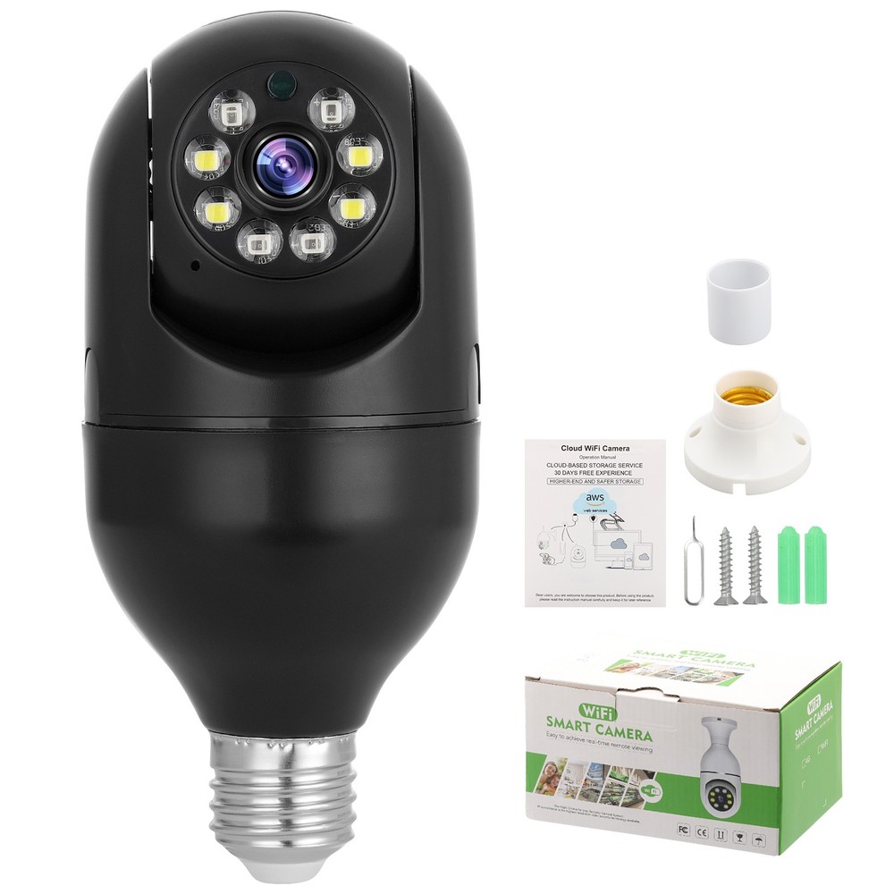 1/2/3/4 Pcs Wi-Fi Camera 1080P IP E27 Light Bulb Cam Wireless Home Security Cam