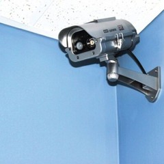 SOLAR POWERED DUMMY CAMERA with MOTION ACTIVATED FLASHING LED SIMULATED CCTV