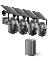 Security Cameras Wireless Outdoor (4-cam-kit), No Subscription Required, Colo…