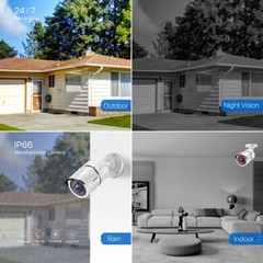 ZOSI HD 1080P 2MP Outdoor Security Cameras Kit for Home Surveillance DVR System