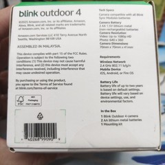 Blink Outdoor 4 (4th Gen) Wire-Free Smart Security Add On Camera HD 2-Way Audio