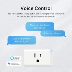 Smart Wi-Fi Plug Outlet 15A Alexa Google IFTTT Remote Control Pack of 3