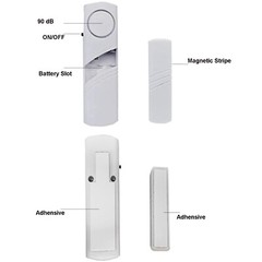 4 Home Safety Burglar Alarm Wireless System Security Device Door Window Sensor