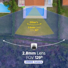 ANNKE 4pcs 5MP CCTV Security Camera Outdoor Color Night Vision Audio Recording