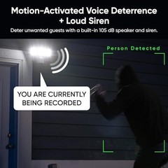WYZE Floodlight Camera Pro Outdoor Security Camera 180° Wide Motion Detection