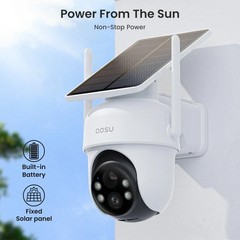 AOSU Solar Security Cameras Outdoor Wireless,4 Cam-Kit,2K Color Night Vision