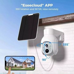 10CH Solar Wireless Security Camera System 8000mAh Battery 360° PTZ Night Vision