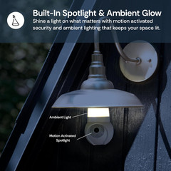 Luna Light Bulb Security Cameras Wireless Outdoor Indoor, 360° Pan Tilt, Color N