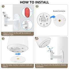 Adhesive Security Camera Mount for eufy Indoor Cam E30/C210/C220/E220, White