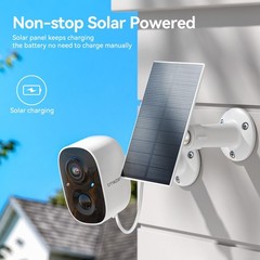 4MP WiFi6 Solar Security Cameras with Monitor Color Night Outdoor Wireless Audio