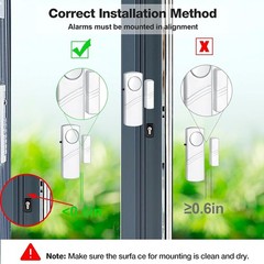 Security Door Window Alarm 90DB Wireless Sensor for Home Office Safety
