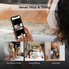 ARPHA 2K Indoor Security Camera WiFi APP PIR Motion Detection Cloud Storage New