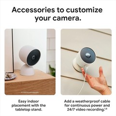 Google Nest Cam Battery Security Camera 1080p Indoor Outdoor Wireless (2-Pack)