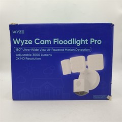 WYZE Cam Floodlight Pro 2.5K QHD Outdoor Wi-Fi Smart Security Camera – White