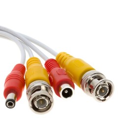 2 x 100FT CCTV Security Camera Extension Cable BNC DC Video Power Cord White