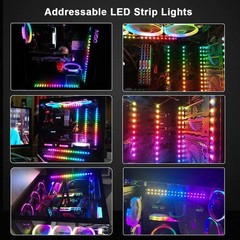 5V mini 3-Pin Molex ARGB Controller for Digital Addressable RGB LEDs with 17k…