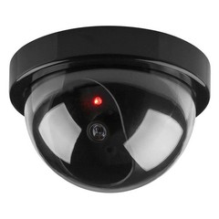 Dummy CCTV Dome Camera Red Flashing LED Fake Security Camera Home Office