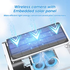 ANRAN Wireless Security Camera WiFi 3MP Solar Battery Audio Waterproof 2PACK