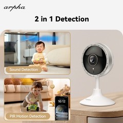 ARPHA 2K Indoor Security Camera WiFi APP PIR Motion Detection Cloud Storage New