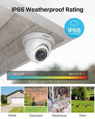 ZOSI H.265+2MP 8CH DVR 1080p Security CCTV Camera System Motion Alerts Outdoor