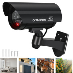Surveillance Simulation Dummy Camera Flashing LED Light Fake Monitor Waterproof
