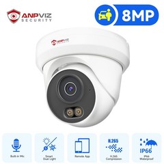 Anpviz 8MP 4K PoE IP Camera NDAA Outdoor Human Vehicle Detection ONVIF IP66