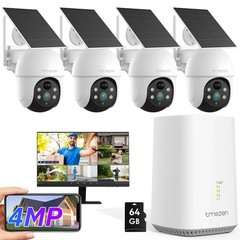 Security Solar Camera Audio System 8CH NVR Outdoor 1080P with Motion Detection
