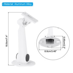 1 x Security Camera Mounting 7.4″ Universal CCTV IP Bracket Aluminum Alloy White