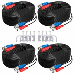 ANNKE 60/100ft Extension Wire Cord Security Camera CCTV Video DC Power Cable BNC