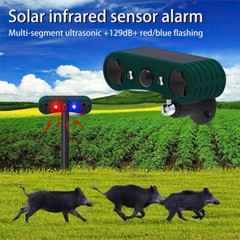 Solar Wireless Motion Sensor Alarm 13 Sound Detector 130db Loud Noise Outdoor US