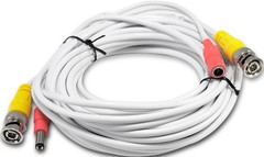 1 Pcs 25 Feet Pre Made Power & Video BNC Cable for CCTV Security Camera System