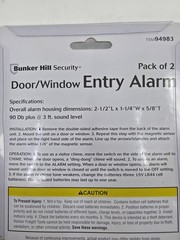 Bunker Hill Security Door Window Alarm Pack of 2, 90 dB Loud, Easy Install